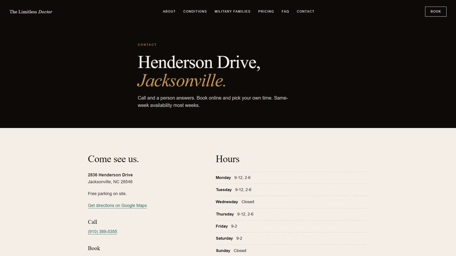 Contact page